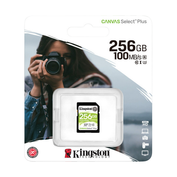 Карта памяти Kingston Canvas Select Plus, 256Гб (SDS2/256GB)