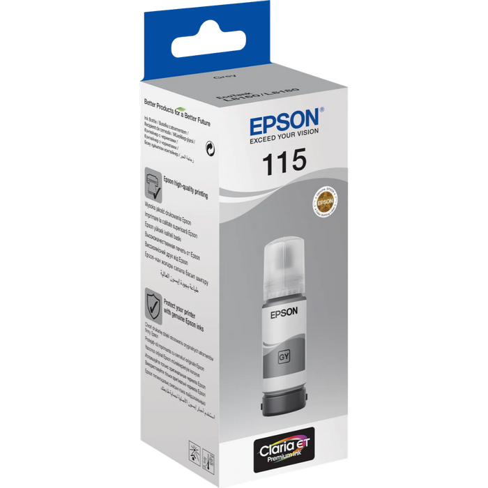 Ink  Epson C13T07D54A, 115 EcoTank Ink Bottle, Grey