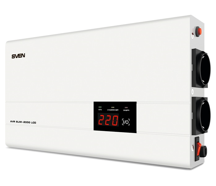 Stabilizator de Tensiune SVEN SLIM AVR-2000 LCD, 2000VA