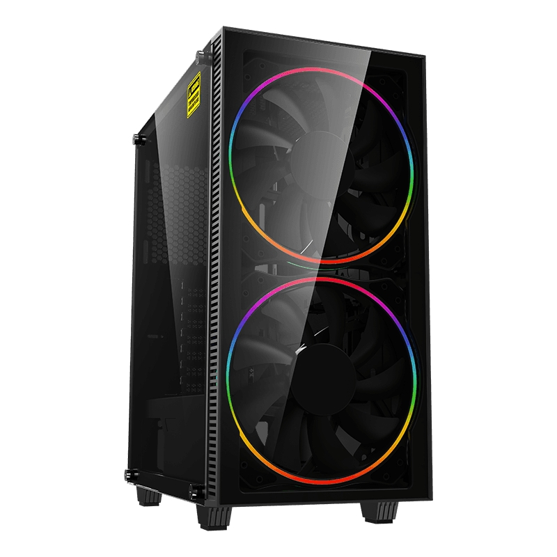 Carcasă PC Gamemax Black Hole, Midi-Tower, Fără PSU, Negru