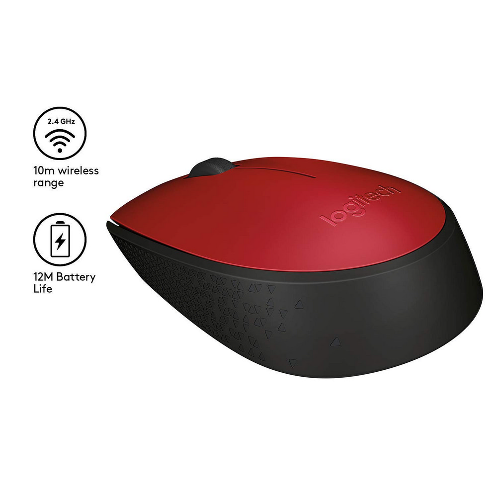 Беcпроводная мышь Logitech M171, Красный