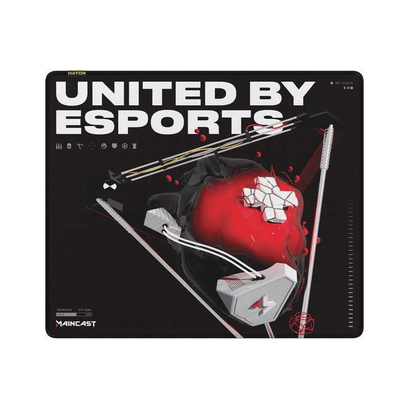 Игровой коврик для мыши HATOR Tonn eSport Maincast Edition Зеркально-чёрный