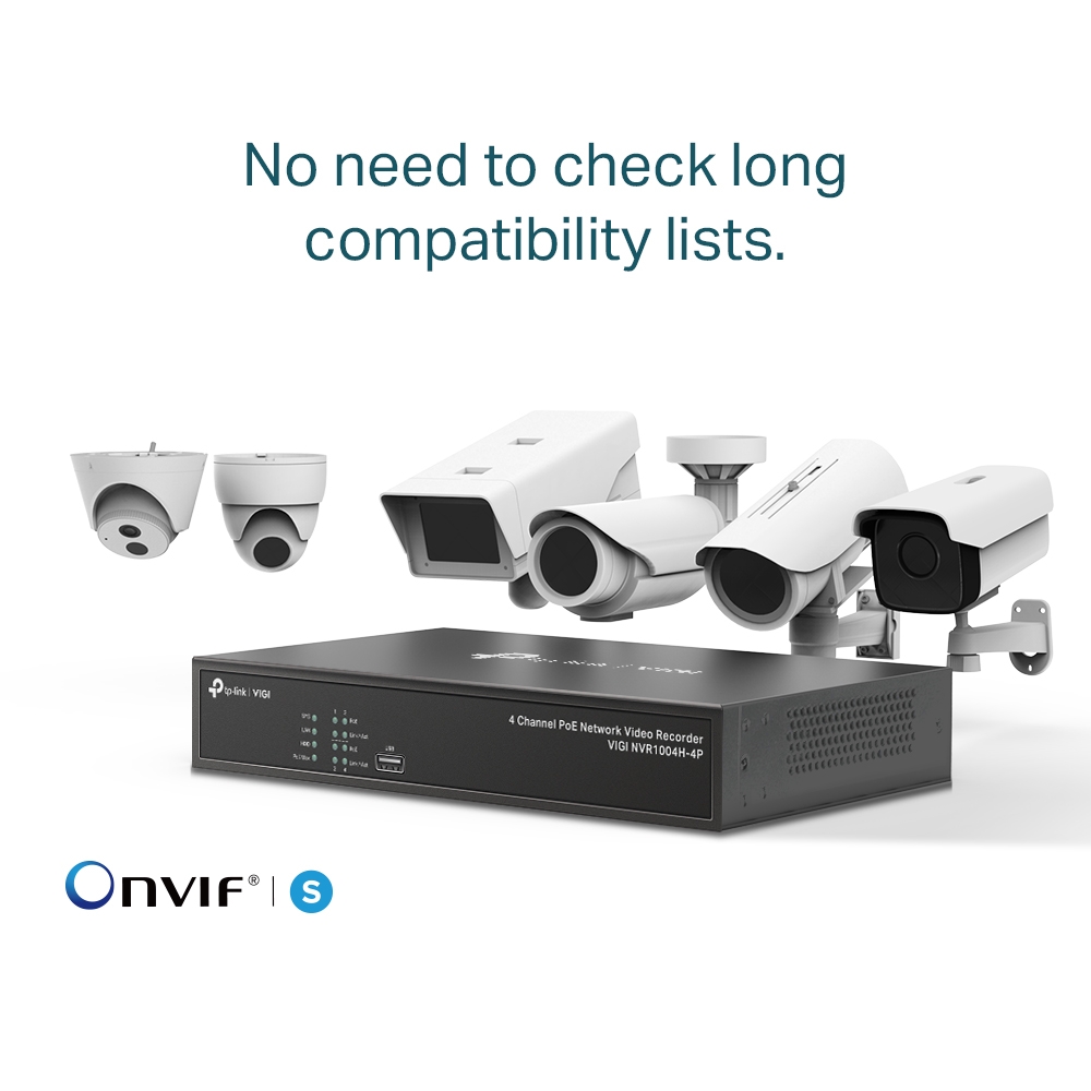 Înregistrator video TP-LINK VIGI NVR1004H-4P, Negru