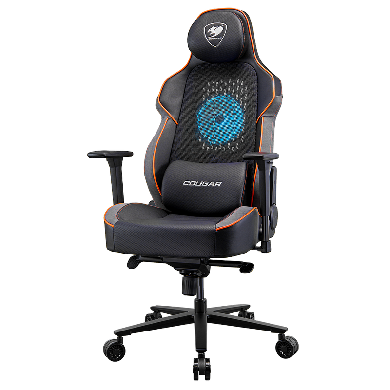 Scaun Gaming Cougar NxSys AERO, PU Piele, Negru | Portocaliu