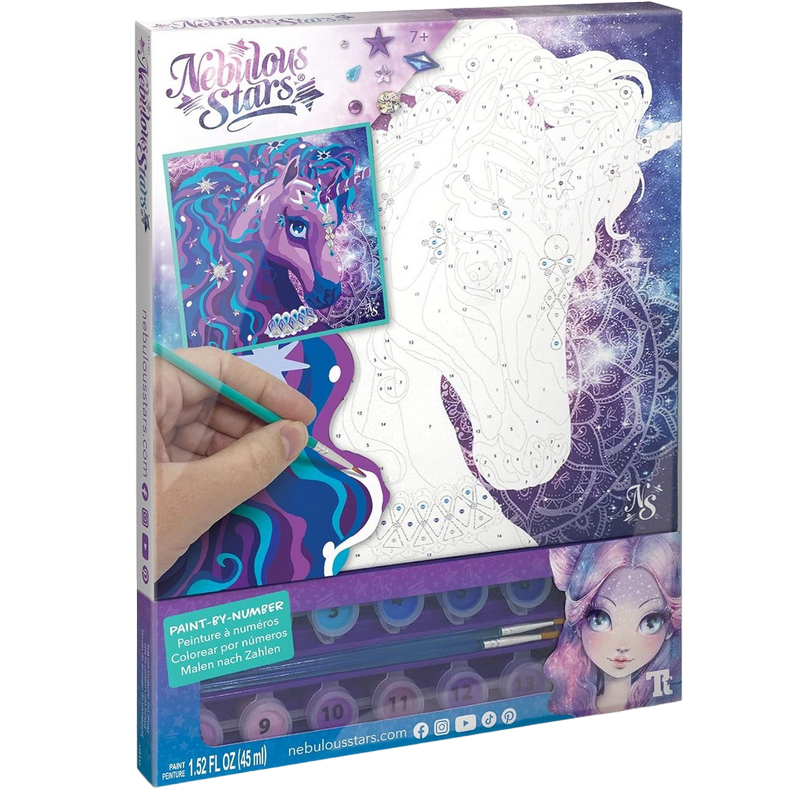 Nebulous Stars 11421 Coloreaza dupa numere pe panza - Nebulia & Horse