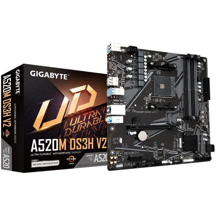 Placă de bază Gigabyte A520M DS3H V2, AM4, AMD A520, Micro-ATX