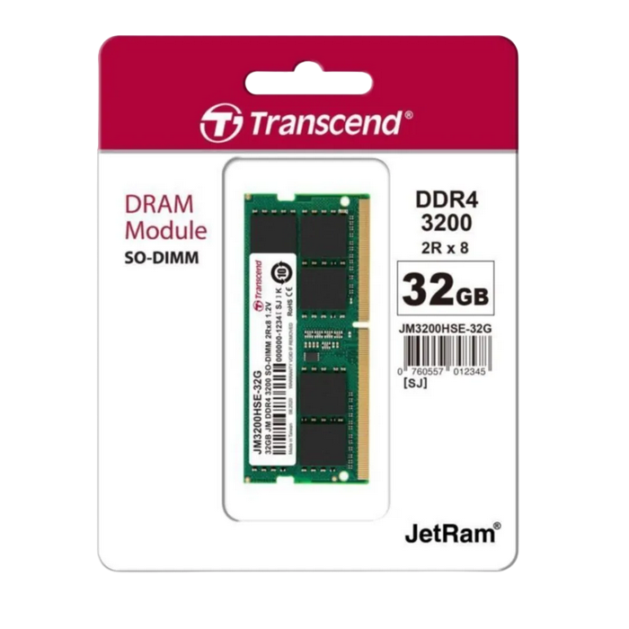 Memorie RAM Transcend JM3200HSE-32G, DDR4 SDRAM, 3200 MHz, 32GB