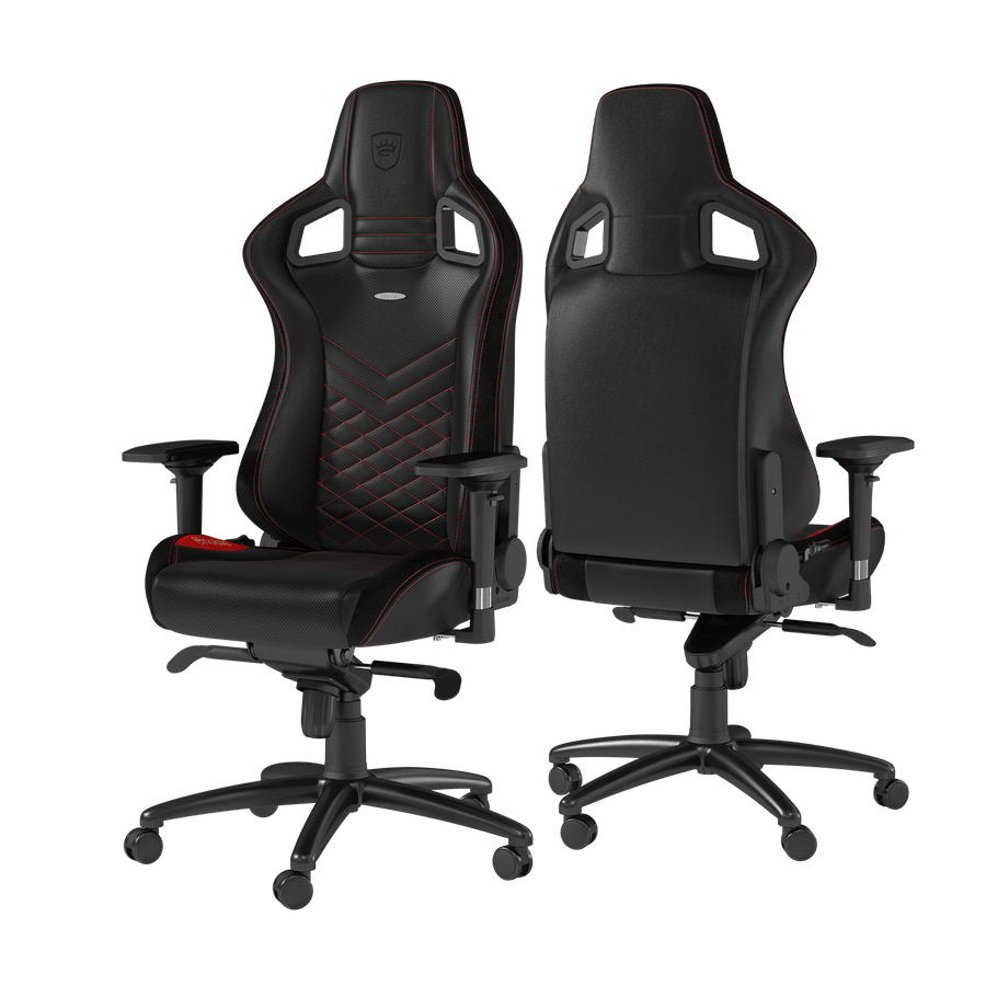 Игровое кресло Noblechairs Epic, Искусственная кожа, Черный/Красный