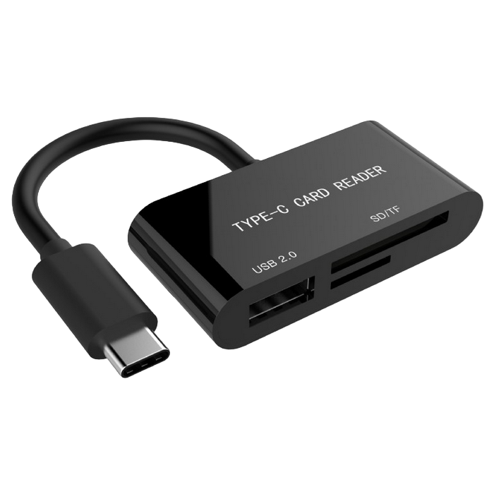 Type-C Card Reader USB,SD, TF (microSD) Gembird 