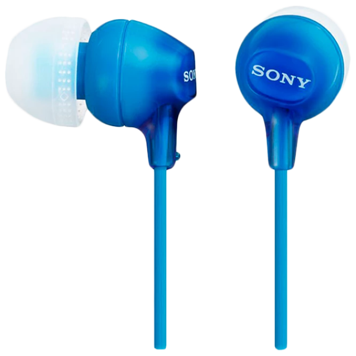 Гарнитура для мобильных телефонов SONY MDR-EX15LP, Проводной аналоговый, Синий