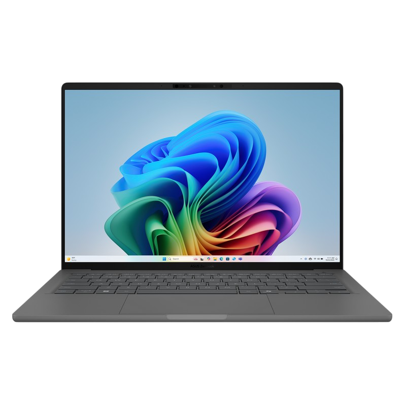 Laptop 14" ASUS Zenbook A14 OLED UX3407QA, Iceland Gray, Qualcomm Snapdragon X X1-26-100, 16GB/512GB, Windows 11 Home