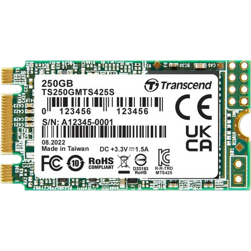 Накопитель SSD Transcend 425S, 250Гб, TS250GMTS425S