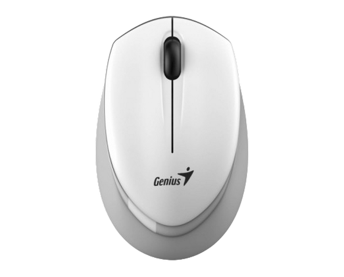 Wireless Mouse Genius NX-7009, 1200 dpi, 3 buttons, Ambidextrous, 65g., 1xAA, White Grey