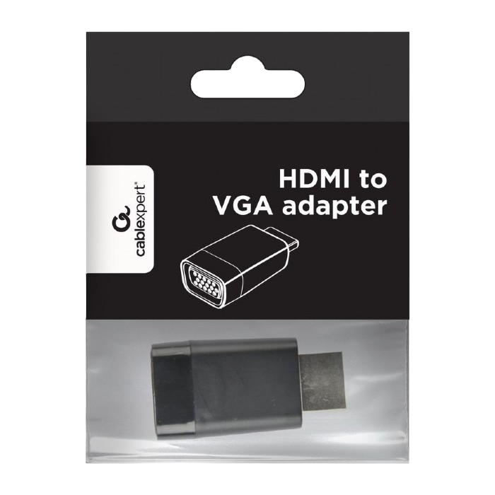 Видеоконвертер Cablexpert A-HDMI-VGA-001, HDMI (M) - VGA D-Sub, 1м, Чёрный