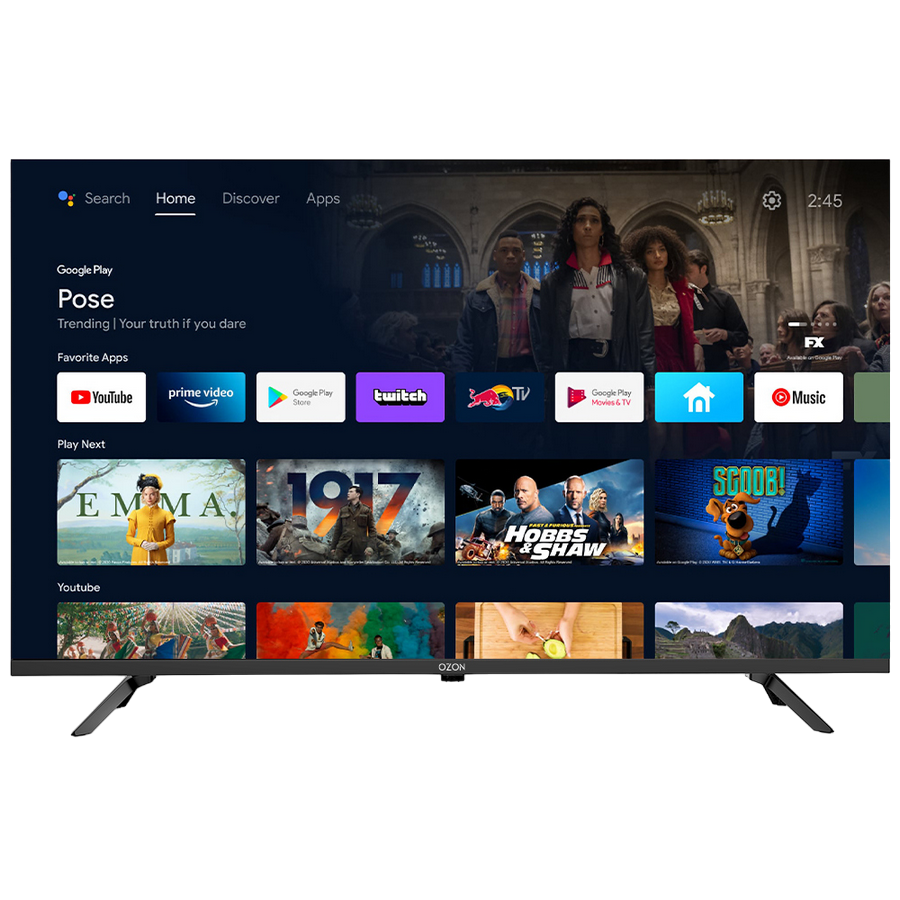 40" LED SMART TV OZON H40S7000R, 1920x1080 FHD, Android TV, Negru
