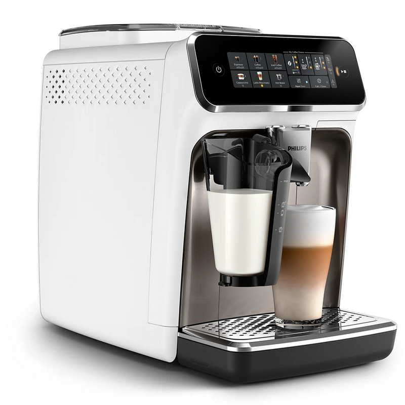 Aparat de cafea Philips EP3343/90, Oțel Inoxidabil / Alb