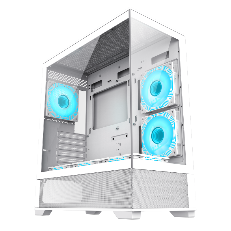 Компьютерный корпус Gamemax VISTA, Midi-Tower, Без блока питания, Белый