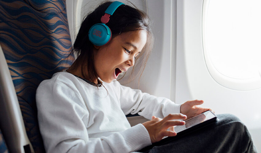 Детские наушники JBL JR310, Bluetooth/Проводное аналоговое, Голубой