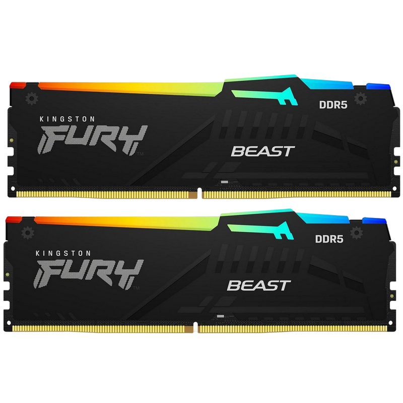 Memorie RAM Kingston FURY Beast RGB, DDR5 SDRAM, 6000 MHz, 64GB, KF560C36BBEAK2-64