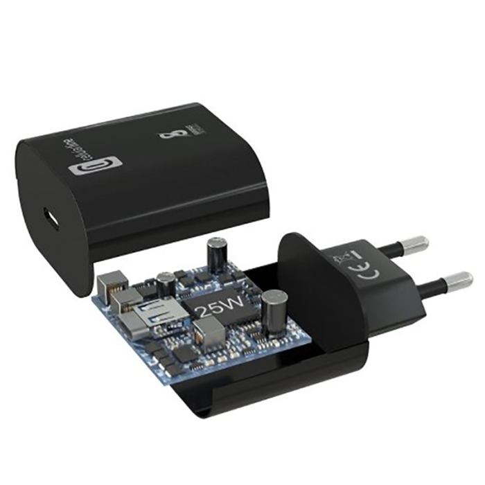 Wall Charger Cellularline, Type-C, 25W, Black