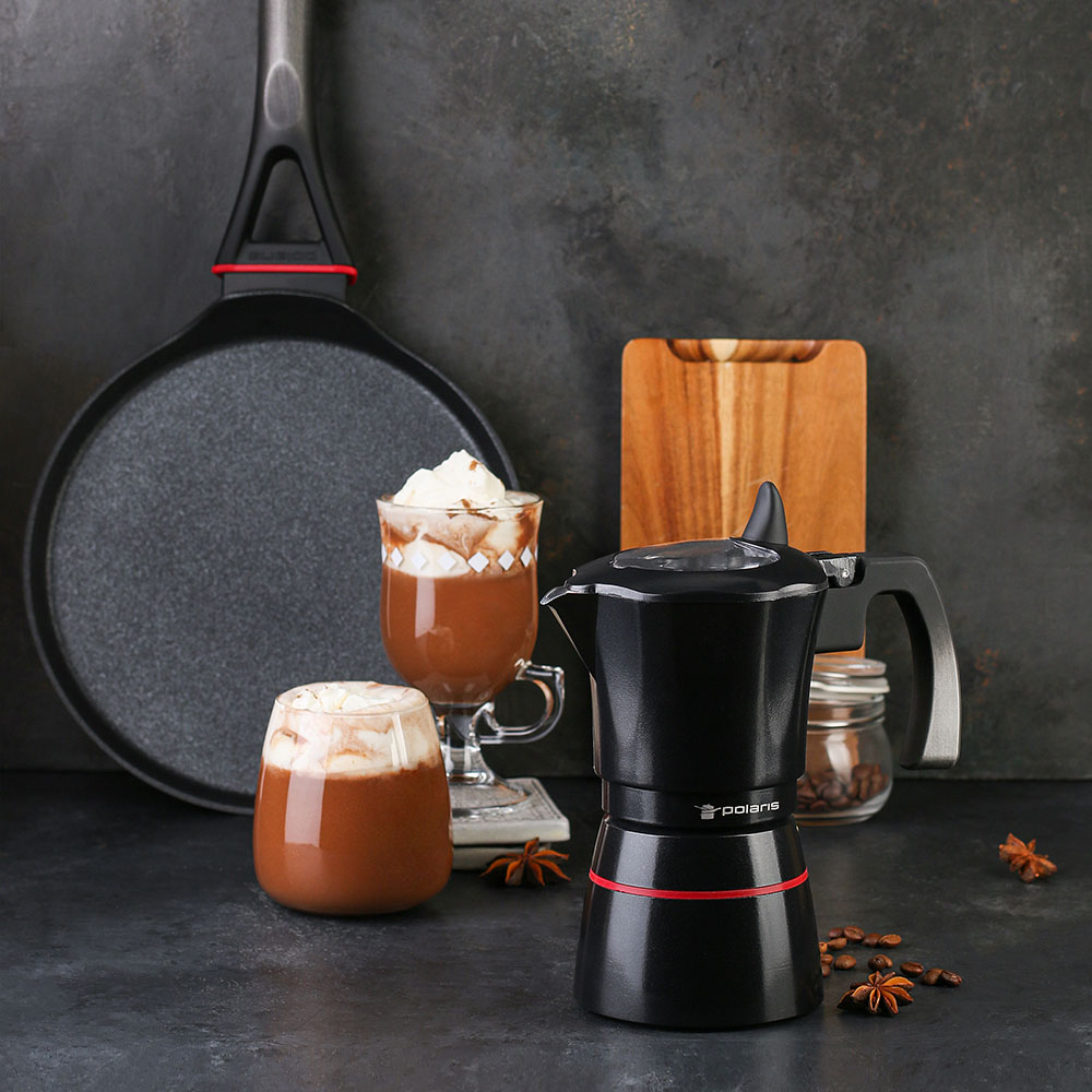 Cafetieră gheizer Polaris PRO collection-6C, Negru
