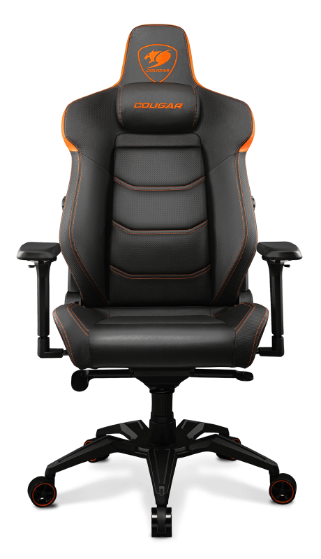 Scaun Gaming Cougar ARMOR EVO, PVC Piele, Negru/Portocaliu