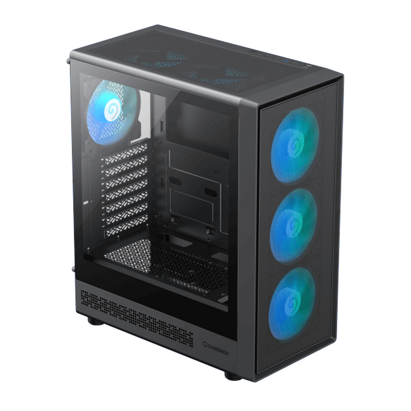 Carcasă PC Gamemax Storm 2 AB, Midi-Tower, Fără PSU, Negru