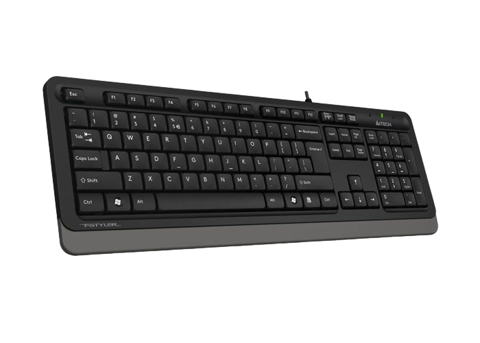 Клавиатура A4Tech FK10, Проводное, Чёрный/Серый