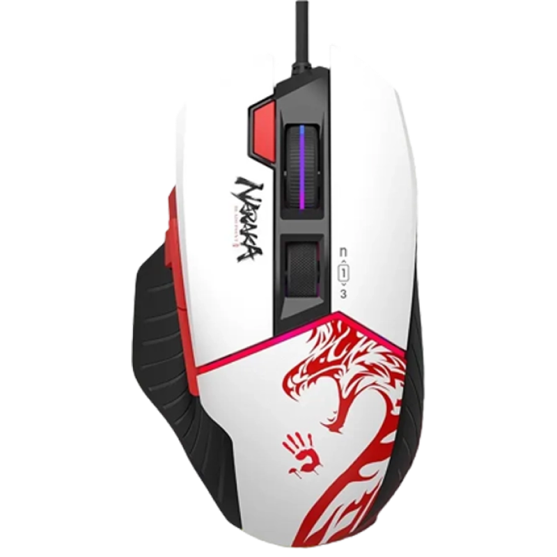 Gaming Mouse Bloody W95 Max, 100-12000dpi, 10 buttons, 35G, 250IPS, Extra Fire Wheel, RGB,USB, Navy