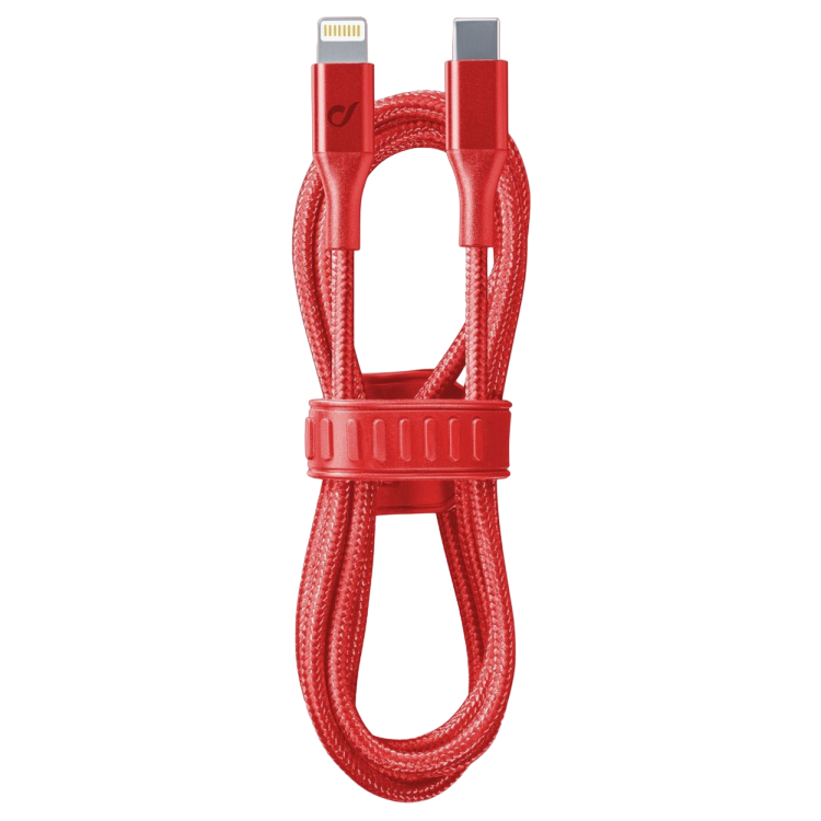 Type-C to Lightning Cable Cellular, Strip MFI, 1M, Red