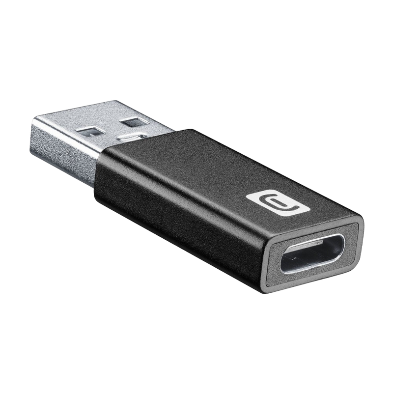 Adaptor USB Cellularline USB to USB-C Negru