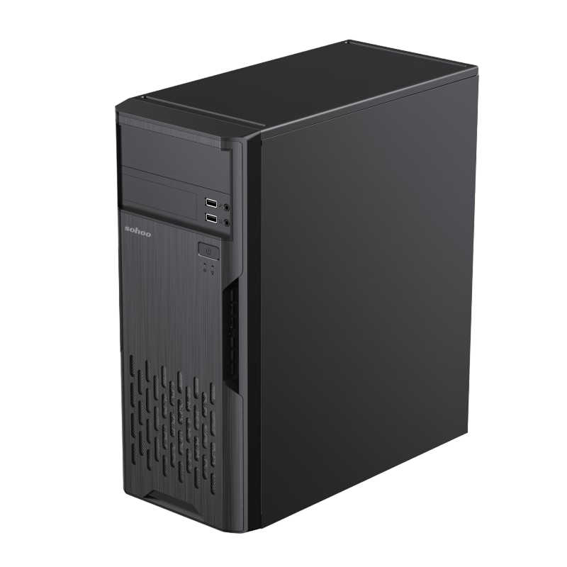 Carcasă PC Sohoo 2810BK, Midi-Tower, ATX, Negru