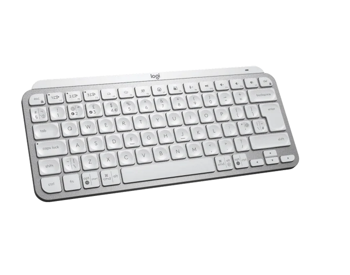 Wireless Keyboard Logitech MX Keys Mini, Premium typing, Metal plate, BT/2.4Gh, US Layout, Pale Grey
