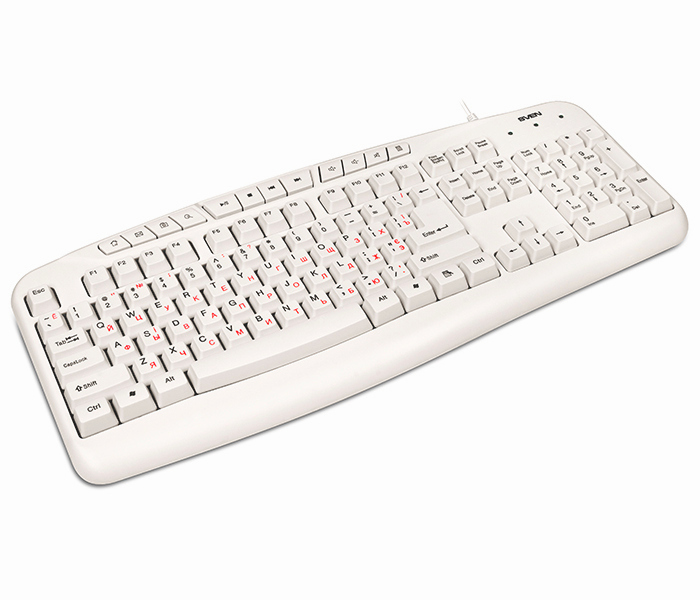 Keyboard SVEN Comfort 3050, Multimedia, White, USB
