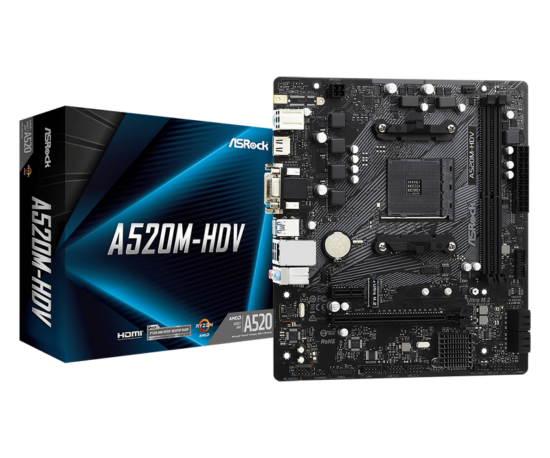 MB AM4 ASRock A520M-HDV  mATX