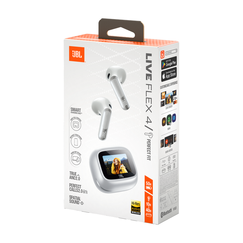 Căști Bluetooth JBL LIVE Flex 4 Argintiu