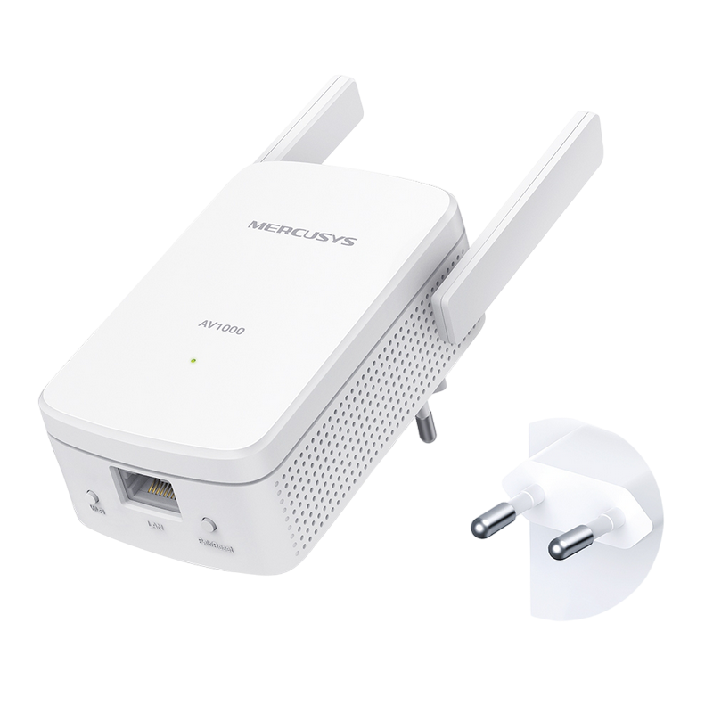 Wi-Fi + Powerline adapter MERCUSYS MP510 KIT, AV1000, 1000 Mbps, Alb
