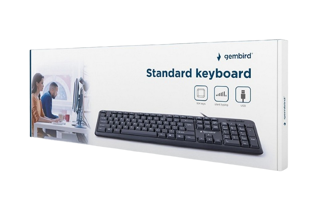 Клавиатура Gembird KB-U-103-RU, Проводное, Чёрный