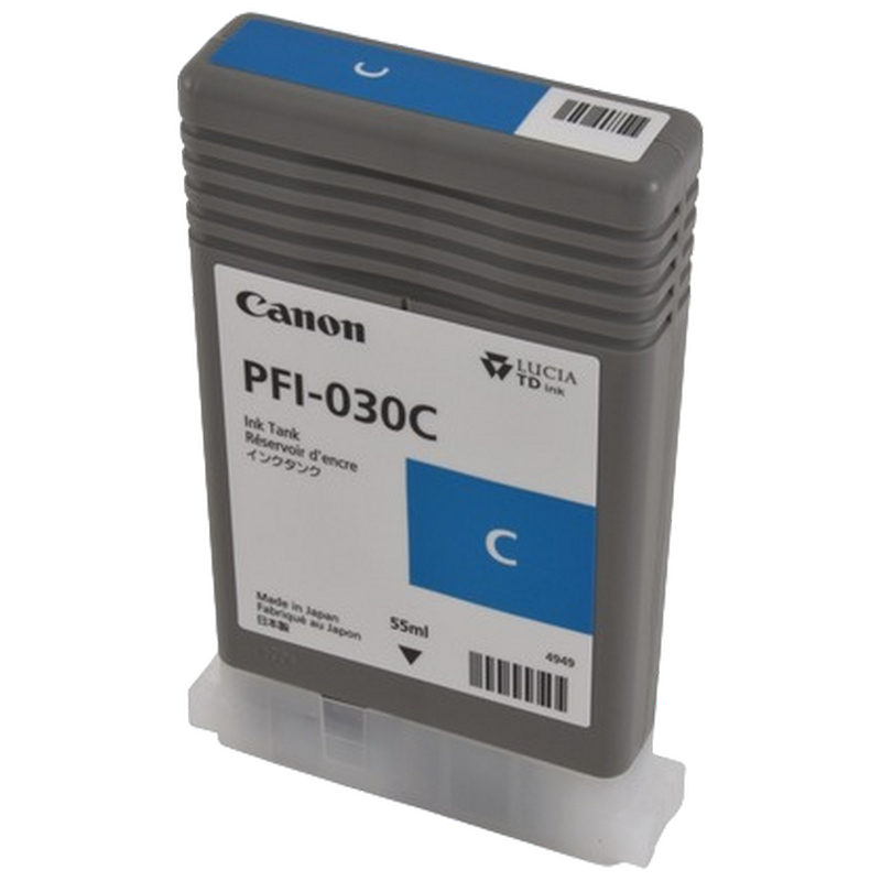Cartuș de cerneală Canon PFI-030, 55ml, Cyan