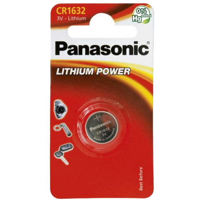Дисковые батарейки Panasonic CR-1632EL, CR1632, 1шт.