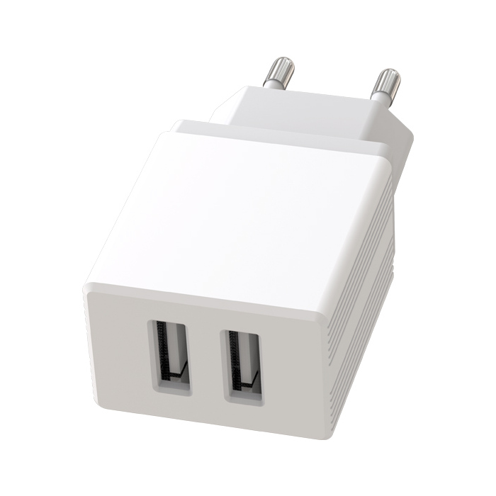 Wall Charger XO, 2USB, 2.4A, L75, White