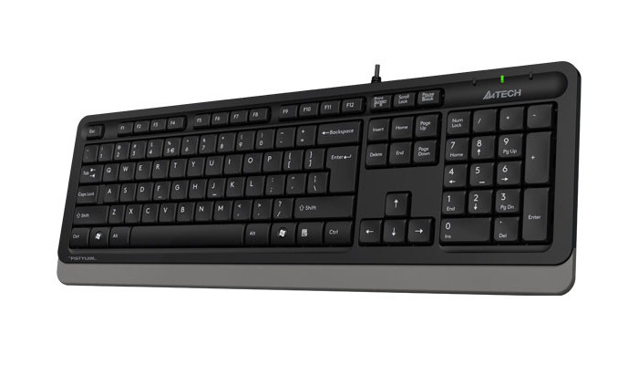 Клавиатура A4Tech FK10, Проводное, Чёрный/Серый