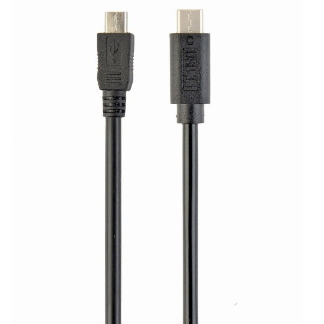 Cable  Type-C/microUSB2.0, CM/BM, 1.8 m, Cablexpert, Black, CCP-USB2-mBMCM-6