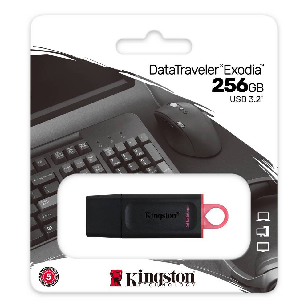 256GB  USB3.2 Flash Drive Kingston DataTraveler Exodia 256GB  USB3.2