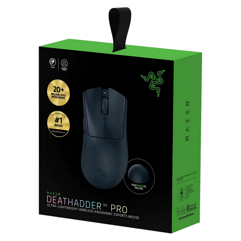 Gaming Mouse Razer DeathAdder V4 Pro Cu fir / Fără fir Negru
