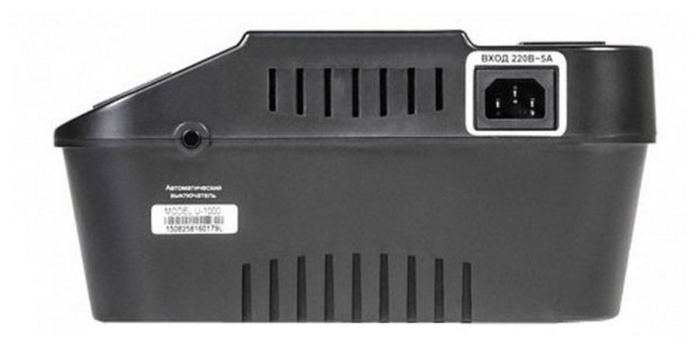 UPS  Ultra Power 1000VA/600W, (3 steps of AVR, CPU controlled), USB, 8 Schuko, 2 IEC, plastic case