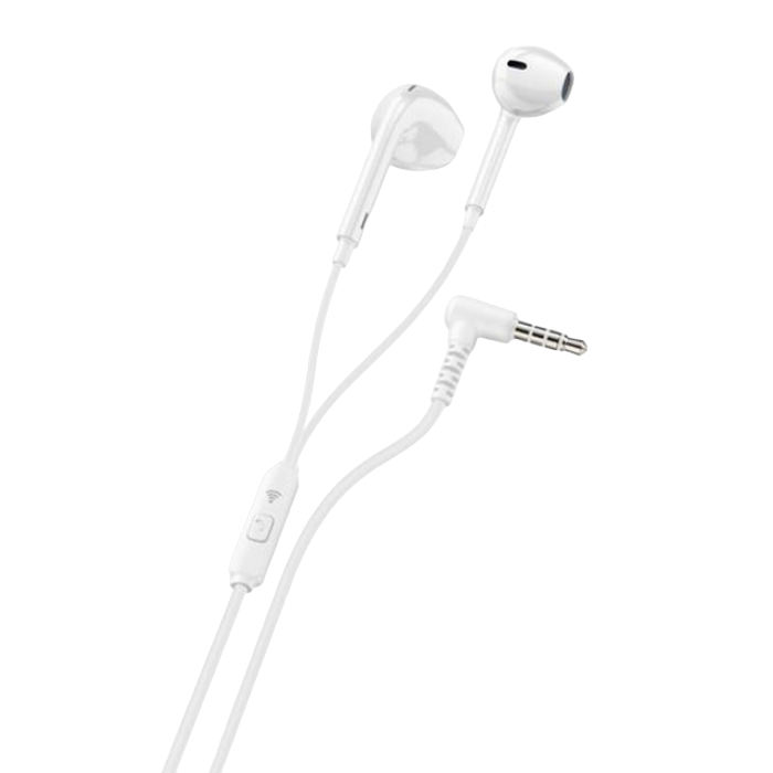 Ploos capsule earphone with mic, White