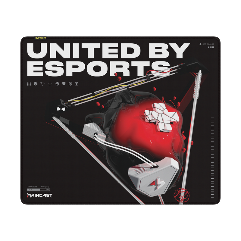 Игровой коврик для мыши HATOR Tonn eSport Maincast Edition Зеркально-чёрный