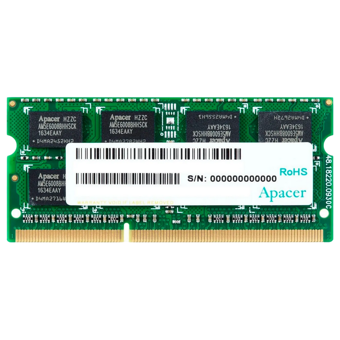 8GB DDR3 1600MHz SODIMM 204pin  Apacer PC12800, CL11, 1.35V