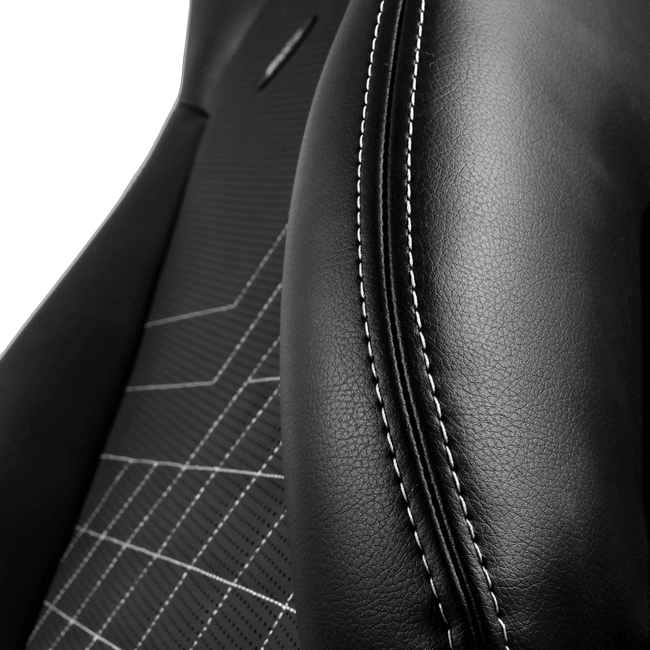 Игровое кресло Noblechairs Icon, Искусственная кожа, Черный/Белый